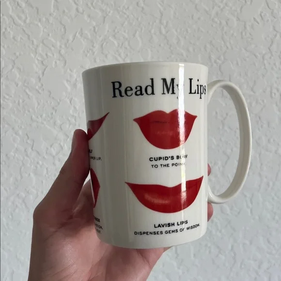 Kate Spade Lip Print Mug Lipstick Whimsical Femme - Picture 5 of 5